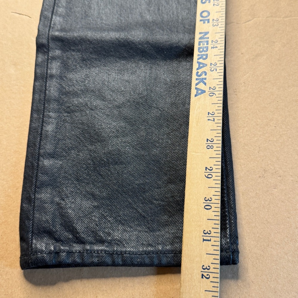 Levi's Premium 501 '54 Jeans W28 L32 Black Coated Wax Straight Leg Denim - Picture 11 of 12